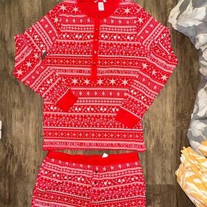 Victoria's Secret Red Patterned Pajama Set